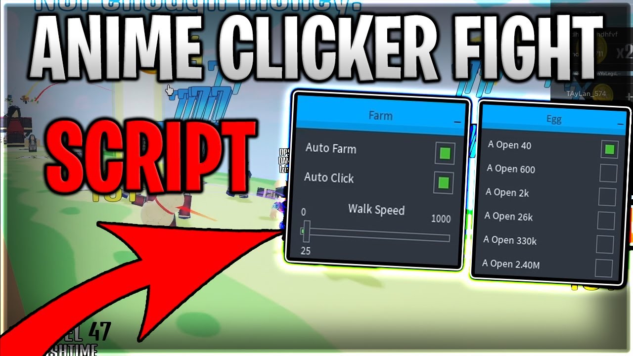 Titan Anime Clicker Fight Script Hack Auto Farm Auto Buy Eggs And