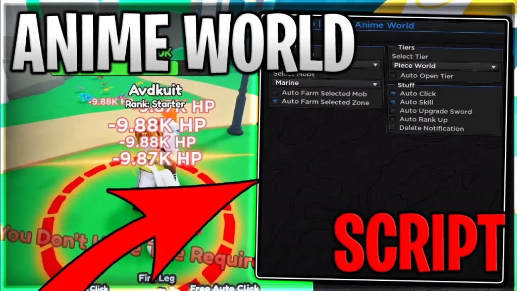 Anime World script hack  AUTO FARM GUI SCRIPT  YouTube