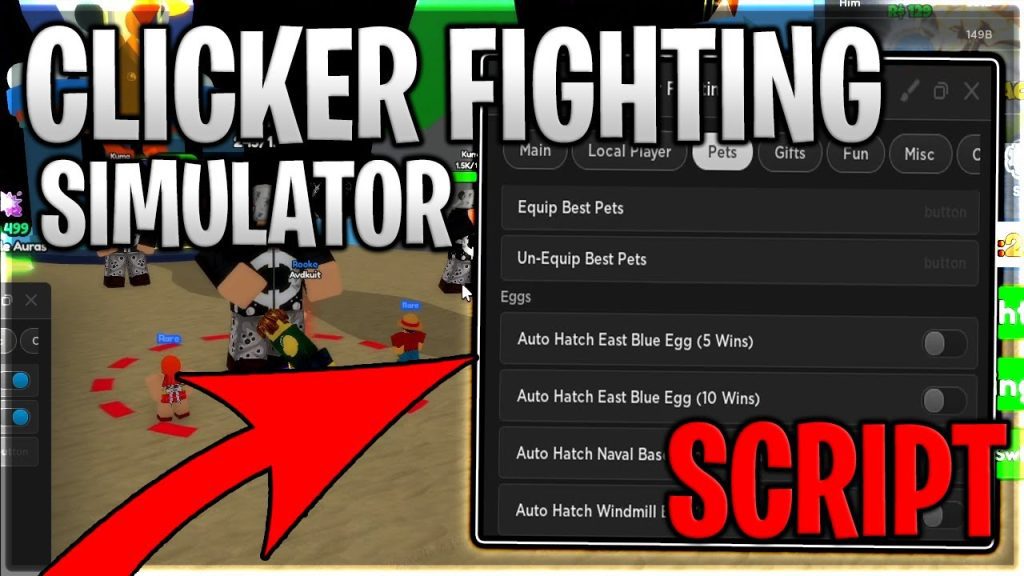 [ Clover] Clicker Fighting Simulator Script Hack Auto Farm & Hatch Pets ...