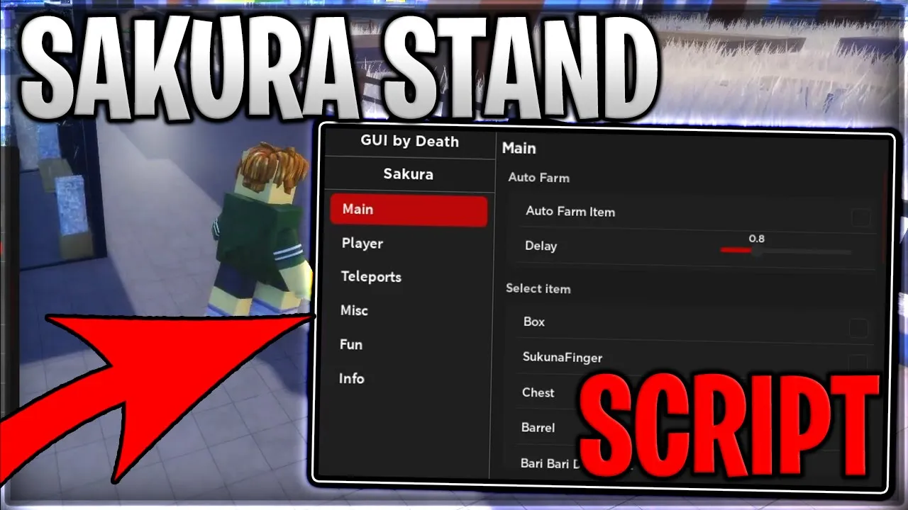 [Toji] Sakura Stand Script Hack Auto Farm Items Farm Free Stands ...