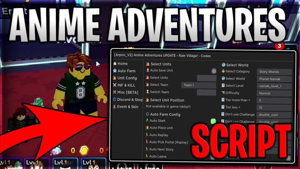 [UPD] Anime Adventures Script Hack Auto Farm Auto Place & Upgrade