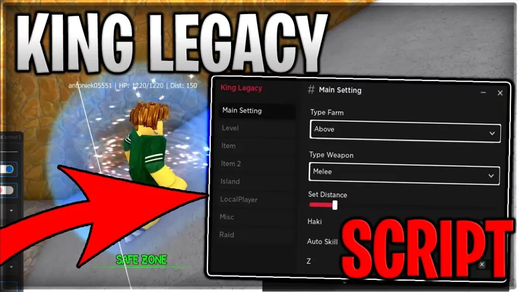 King Legacy Script - (Auto Farm, Fly, Auto Stats, Kill Aura player