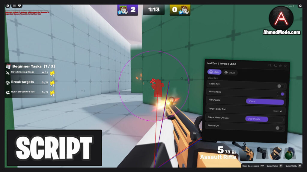 RIVALS Script Aimbot, ESP & Silent Aim – Roblox