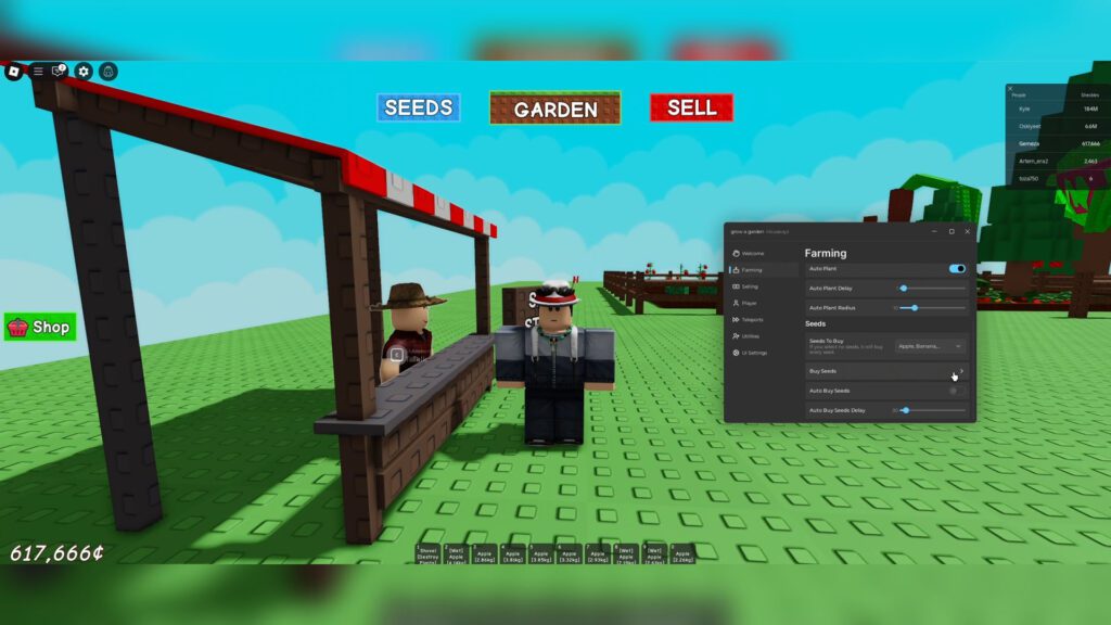 Grow A Garden script Auto Farm Dupe Seeds Auto Sell – Roblox