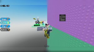 Slap Towers script for Roblox – Auto Play and Spam Buttons in action.