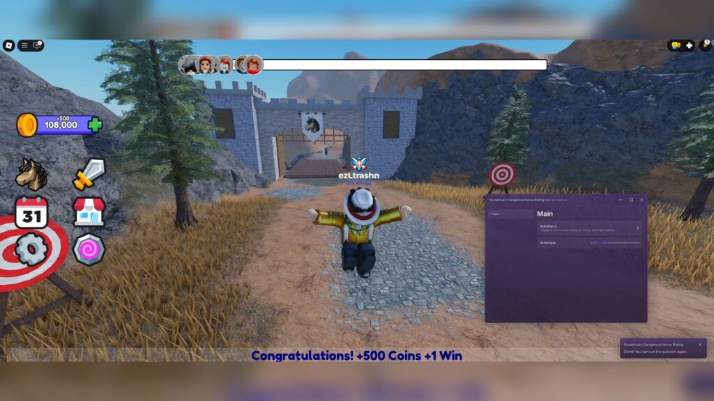 Dangerous Horse Riding Script Infinite Money & Auto Win Showcase.