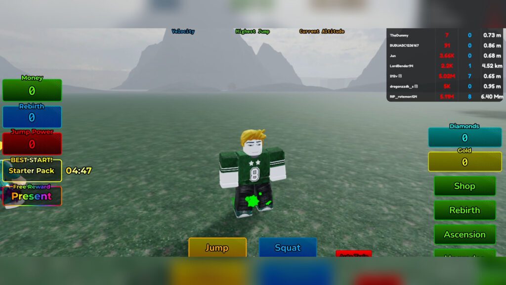 How High Can You Leap In A Single Jump script Auto Farm Auto Train Infinite Money In Action.