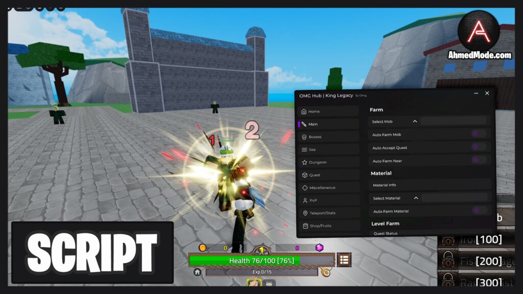 King Legacy Script Auto Farm, Kill Aura, Max Stats & Devil Fruits Sniper – Roblox