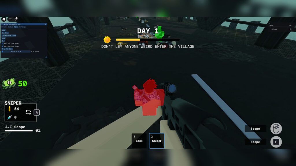 Skinwalkers Script Aimbot Kill Aura ESP In Action.