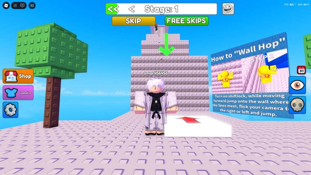 Wall Hop Obby Script Auto Play & Fling Players – Roblox