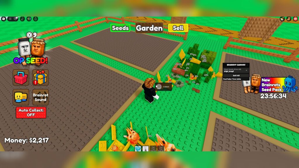 Brainrot Garden Script Auto Plant, Sell & Dupe Seeds – Roblox
