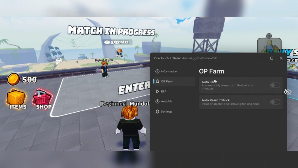 One Touch Script Auto Farm, Auto Kick & ESP – Roblox