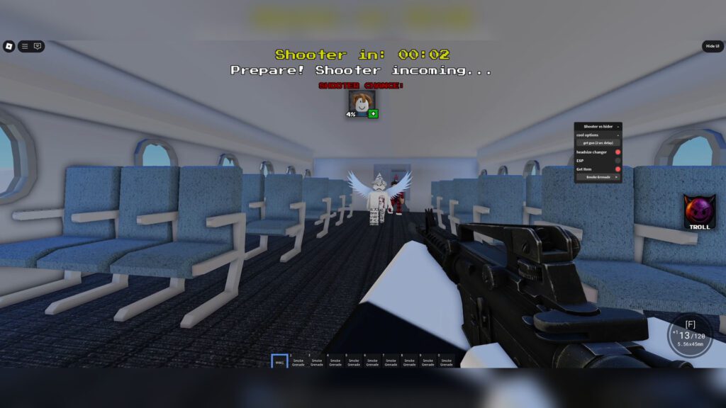 Shooter vs Hider Script Get Gun, ESP, All Grenades & Headsize Changer – Roblox