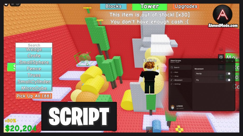 Build a Tower Script Auto Farm, Auto Upgrade Tower & Auto Buy – Roblox
