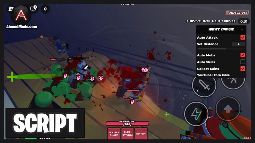 Hunty Zombie Script Auto Farm, Kill Aura & Infinite Spins – Roblox