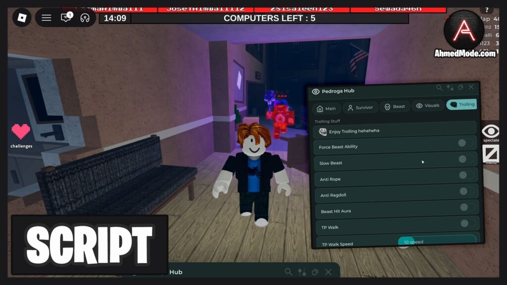 Flee The Facility Script Auto Finish PCs, Auto Escape, God Mode & ESP – Roblox