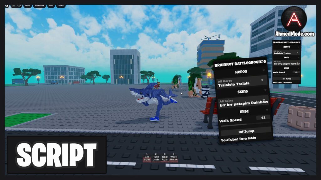 Brainrot Battlegrounds Script Get All Heros & Get All Skins – Roblox