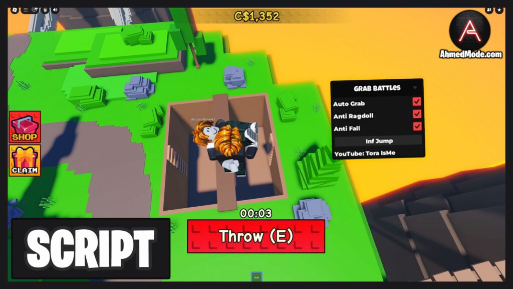 Grab Battles Script Auto Grab, Anti Ragdoll & Infinite Jump – Roblox