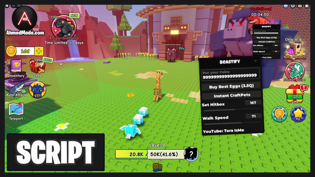 Beastify Script Auto Farm, Infinite Coins & Best Eggs – Roblox