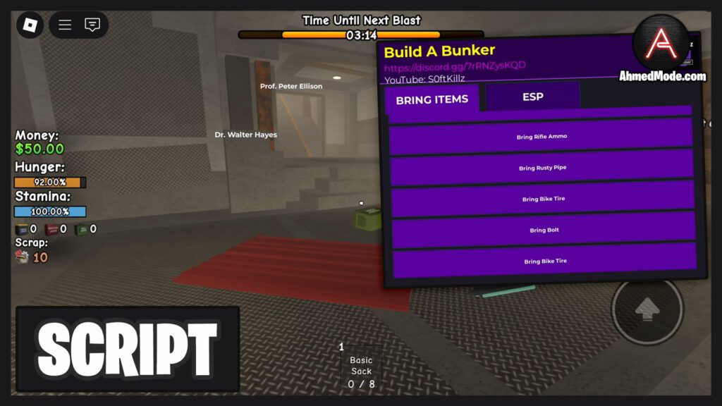 Build a Bunker Script Bring All Loot & ESP – Roblox