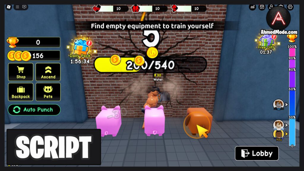 Punch Wall Script Auto Farm, Instant Punch & Infinite Money – Roblox