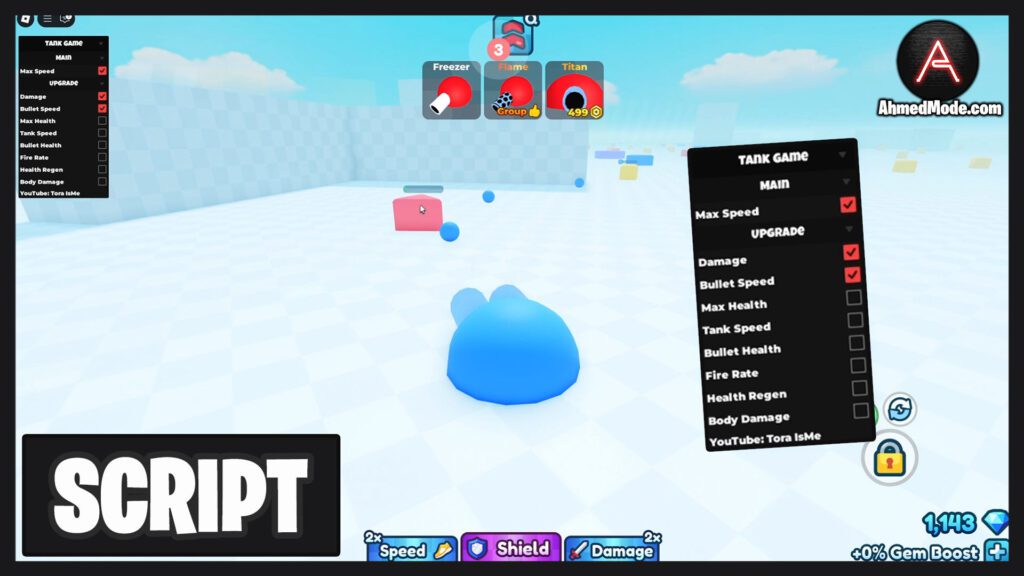 Tank Game Script Max Speed & Auto Upgrade – Roblox