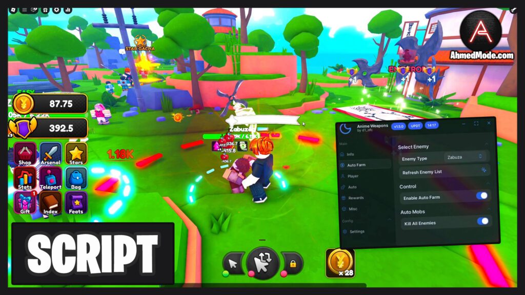 Anime Weapons Script Auto Farm, Kill Aura, Auto Stars & Max Stats – Roblox