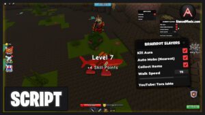 Brainrot Slayers Script Kill Aura Auto Mobs Collect Items – Roblox
