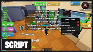 Build a Store Script Infinite Money Infinite Rewards Auto Restock – Roblox