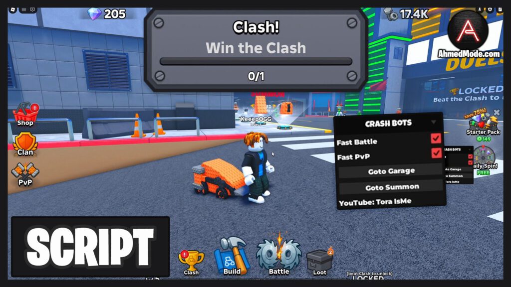 Crash Bots Script Fast Battle, Fast PVP & Goto Summon Garage – Roblox