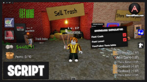 Homeless Simulator Script Infinite Cash Infinite Level – Roblox