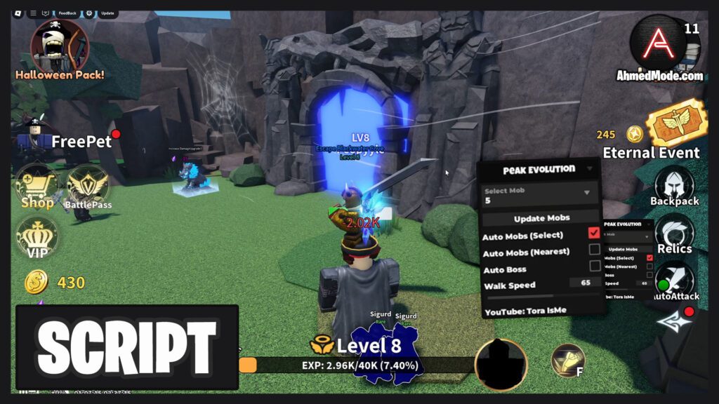 Peak Evolution Script Auto Farm, Auto Mobs & Auto Hatch – Roblox