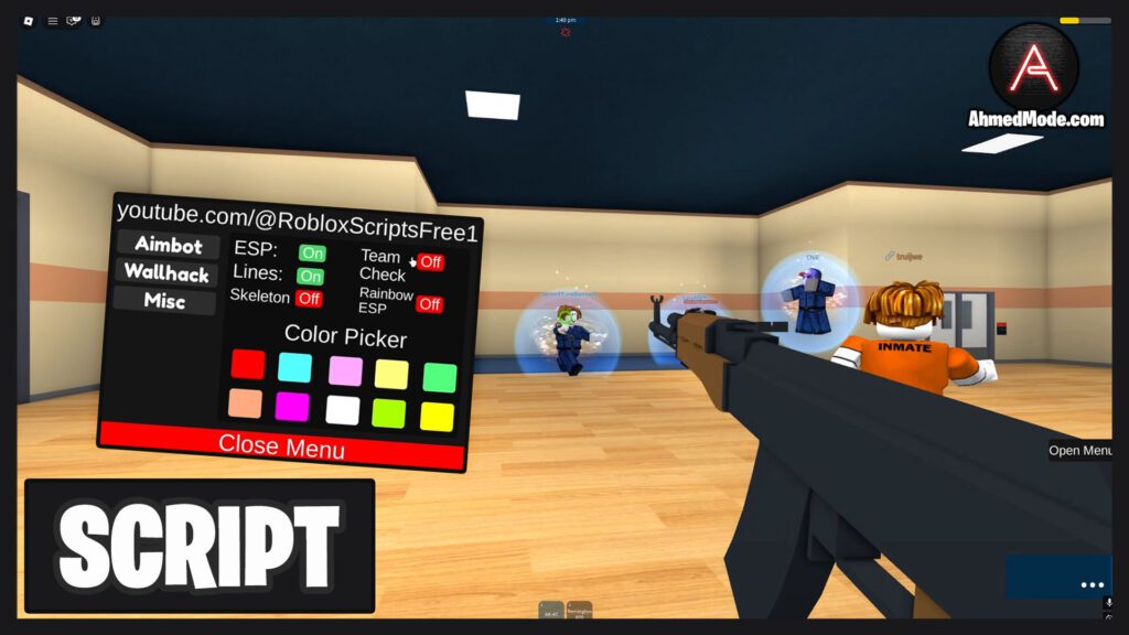 Prison Life Script Aimbot, ESP, Grab Guns, God Mode & Fly – Roblox