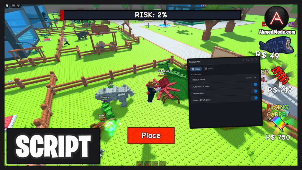 Rescue Animals Script Auto Rescue Animals Auto Buy Treats Collect Cash – Roblox