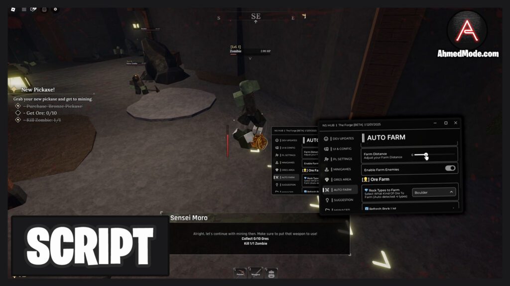 The Forge Script Auto Mine Kill Aura Auto Forge – Roblox