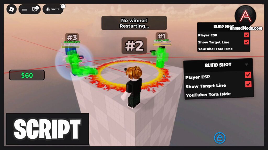 Blind Shot Script Players ESP & Show Target Line – Roblox
