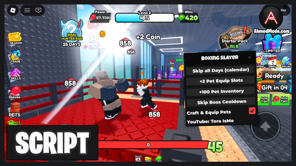 Boxing Slayer Script Auto Farm, Skip All Days & Free OP Pets – Roblox