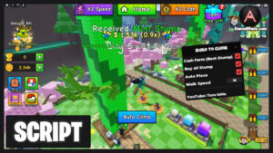 Build To Climb Script Auto Farm Cash Farm Buy All Stump Auto Place – Roblox