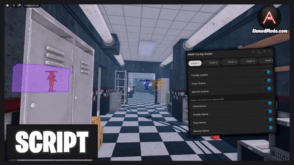FNAF: Co-op Script Walkspeed, Noclip & ESP – Roblox