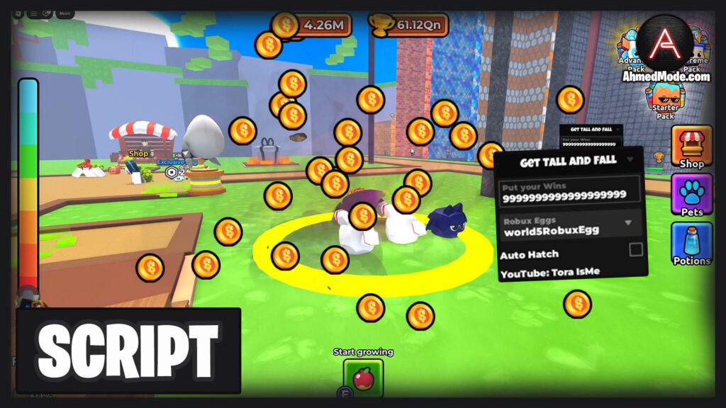 Get Tall and Fall Script Auto Farm Auto Hatch Infinite Coins – Roblox
