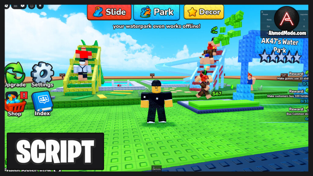 MY WATERPARK Script Auto Farm, Auto Build & Infinite Money – Roblox