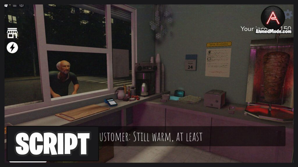 Scary Shawarma Kiosk: the ANOMALY Script Auto Cook, Auto Orders & God Mode – Roblox