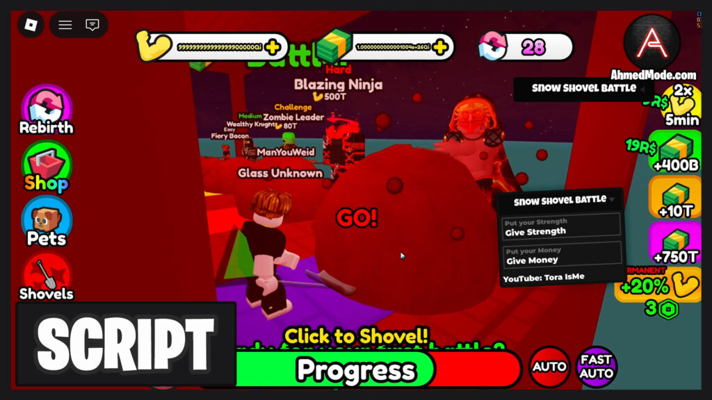 Snow Shovel Battle Script Infinite Money & Infinite Strength – Roblox