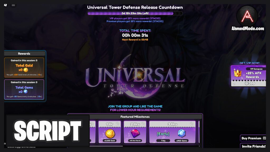 Universal Tower Defense Script Auto Farm, Auto Place & Auto Upgrade – Roblox
