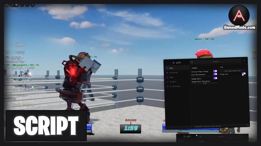 Untitled Robot Boxing Script Auto Fight Fling Aura Damage Boost – Roblox