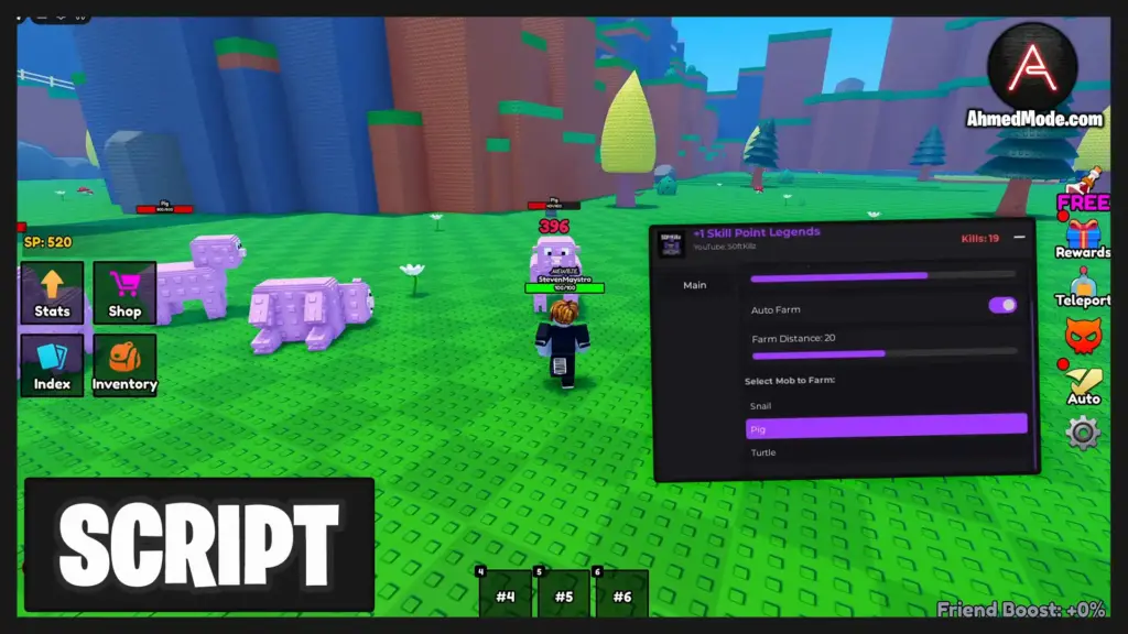 +1 Skill Point Legends Script Auto Farm, Kill Aura & Max Stats – Roblox