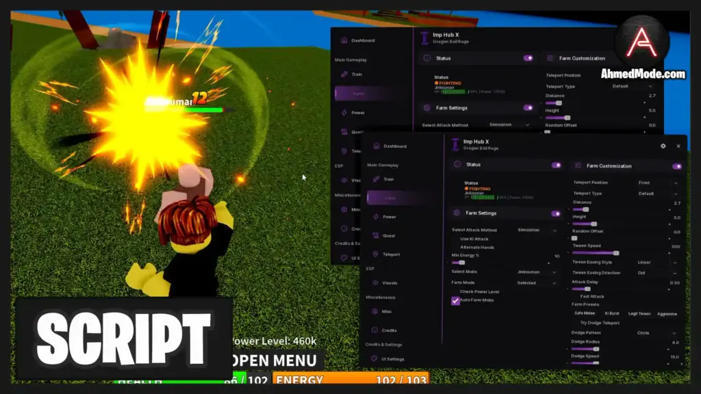 Dragon Ball Rage Script Auto Farm, Kill Aura & Max Stats – Roblox