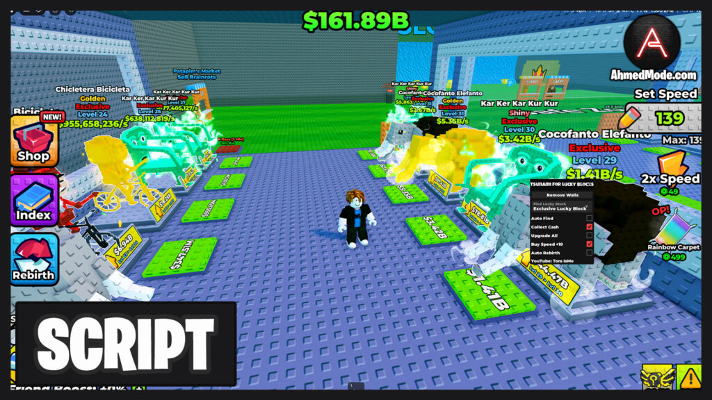 Escape Waves For Lucky Blocks Script Auto Find, Collect Cash, Upgrade All, Buy Speed & Auto Rebirth – Roblox