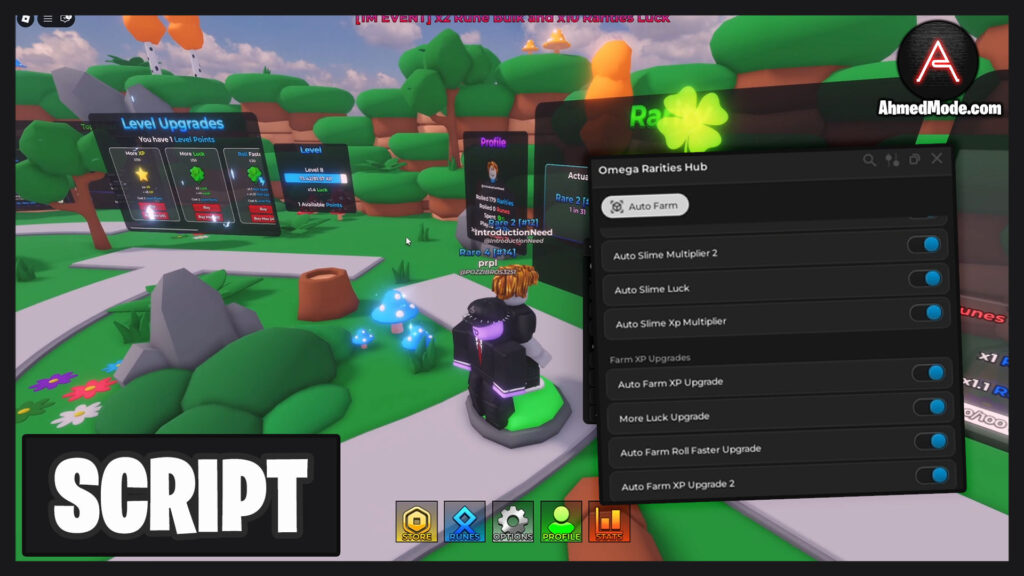 Omega Rarities 2 Script Auto Farm & Auto Upgrade – Roblox