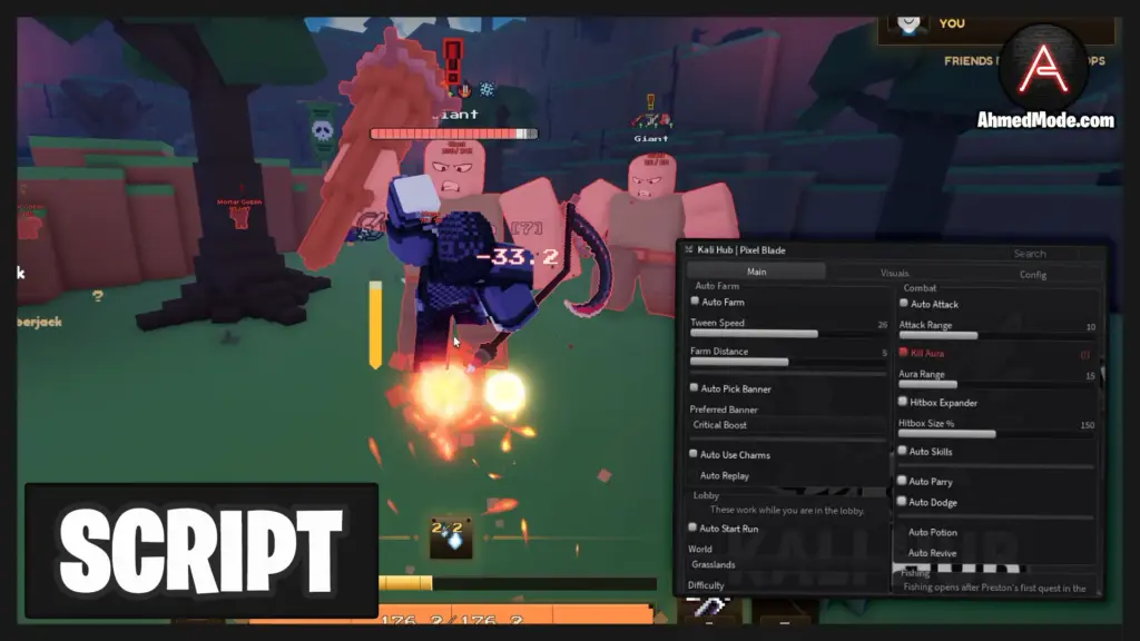 Pixel Blade Script Auto Farm, Kill Aura & Max Upgrades – Roblox